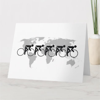 The Bicycle Race No 3 Black On White Card