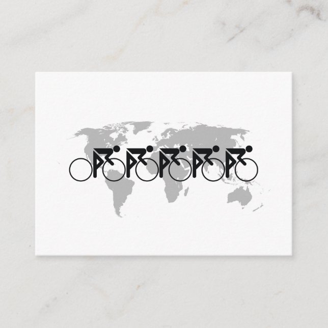 The Bicycle Race No 3 Black On White Enclosure Card (Front)