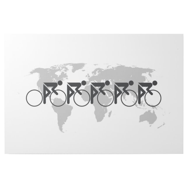 The Bicycle Race No 3 Black On White Gallery Wrap (Front)