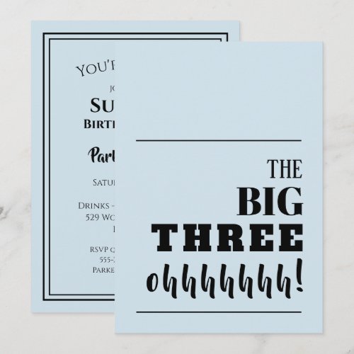 The BIG 30 Birthday Invitations