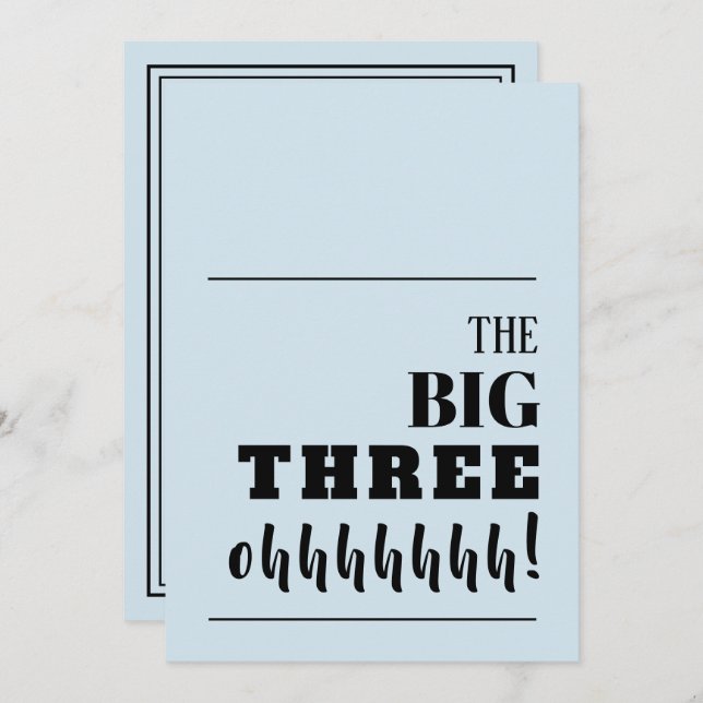 The BIG 30 Birthday Invitations (Front/Back)