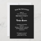 The BIG 30th Birthday Party Invitation (Back)