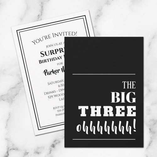 The BIG 30th Birthday Party Invitations