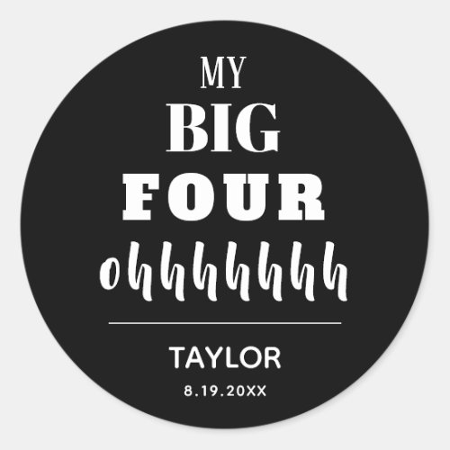 The BIG 40th Birthday Party Favor Classic Round Sticker