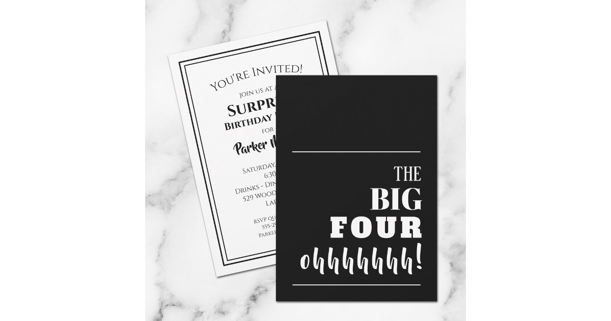 The BIG 40th Birthday Party Invitations | Zazzle