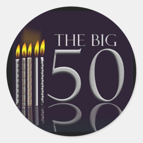 The Big 50 Black Birthday stickers