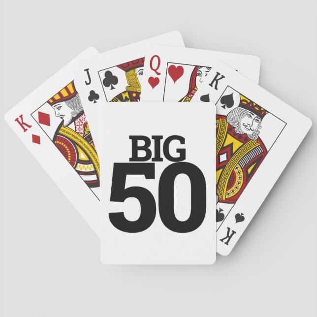 The BIG 50 Fiftieth Birthday 50th Poker Cards (Back)