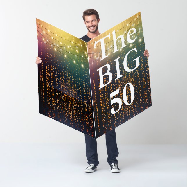 The Big 50 for 50th Birthday Card (In Situ)