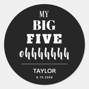 The BIG 50th Birthday Party Favor Classic Round Sticker
