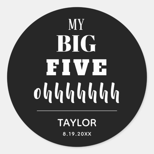 The BIG 50th Birthday Party Favor Classic Round Sticker (Front)