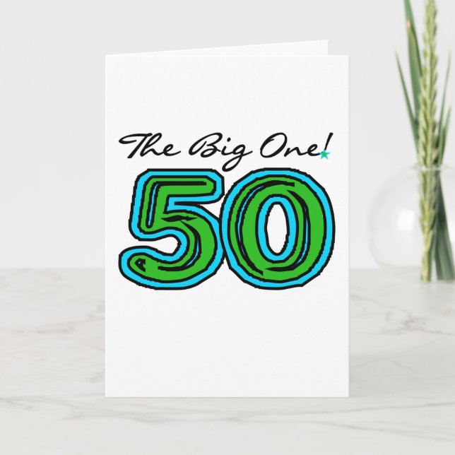 The Big 5-0 Card (Front)