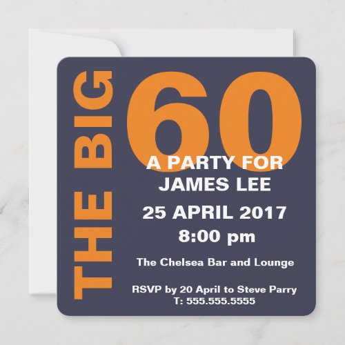 The Big 60 Invitation