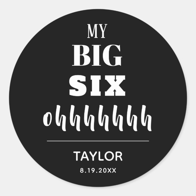 The BIG 60th Birthday Party Favor Classic Round Sticker (Front)