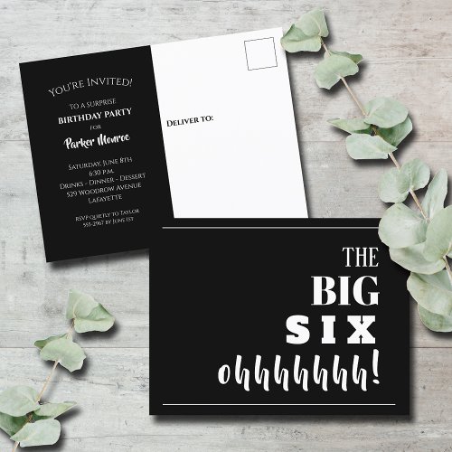 The BIG 60th Birthday Party Invitation Postcard