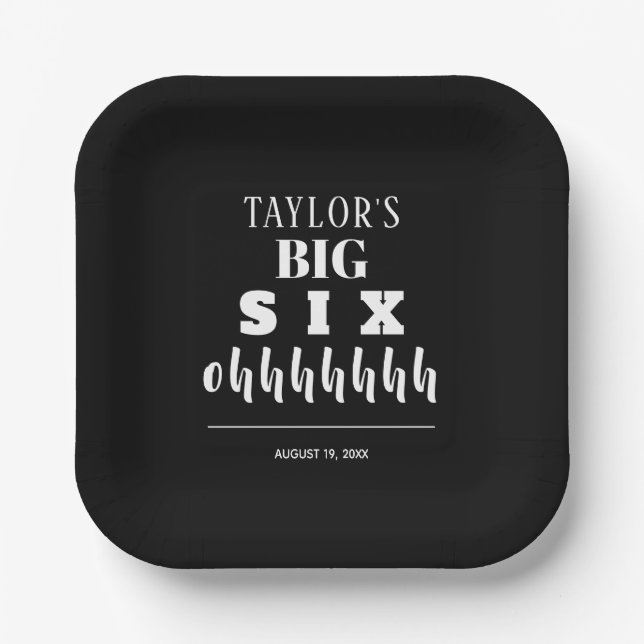 The BIG 60th Birthday Party Paper Plates (Front)