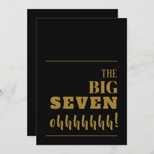 The BIG 70 Black Gold Birthday Invitation