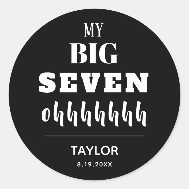 The BIG 70th Birthday Party Favor Classic Round Sticker (Front)