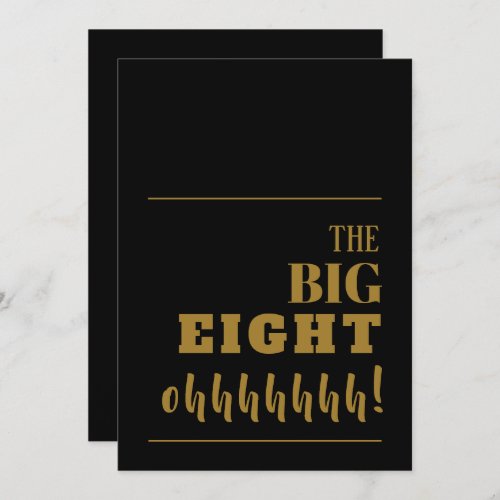 The BIG 80 Black Birthday Party Invitation