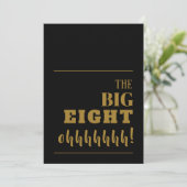 The BIG 80 Black Gold Birthday Party Invitations (Standing Front)