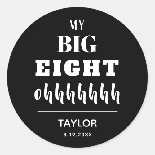 The BIG 80th Birthday Party Favor Classic Round Sticker