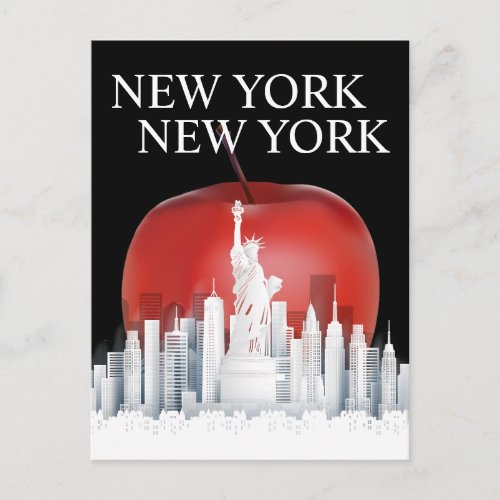 The Big Apple New York City Postcard