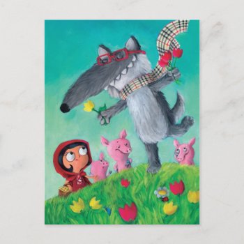 The Big Bad Wolf Postcard by colonelle at Zazzle