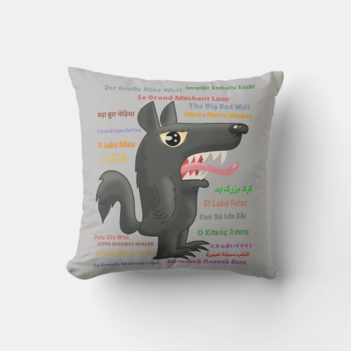 The Big Bad Wolf Throw Pillow