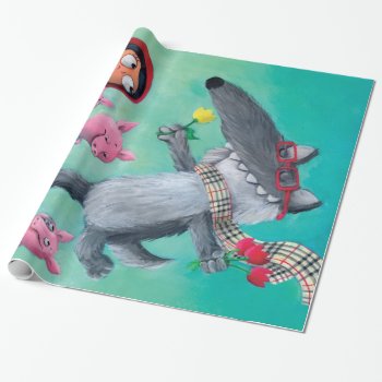 The Big Bad Wolf Wrapping Paper by colonelle at Zazzle