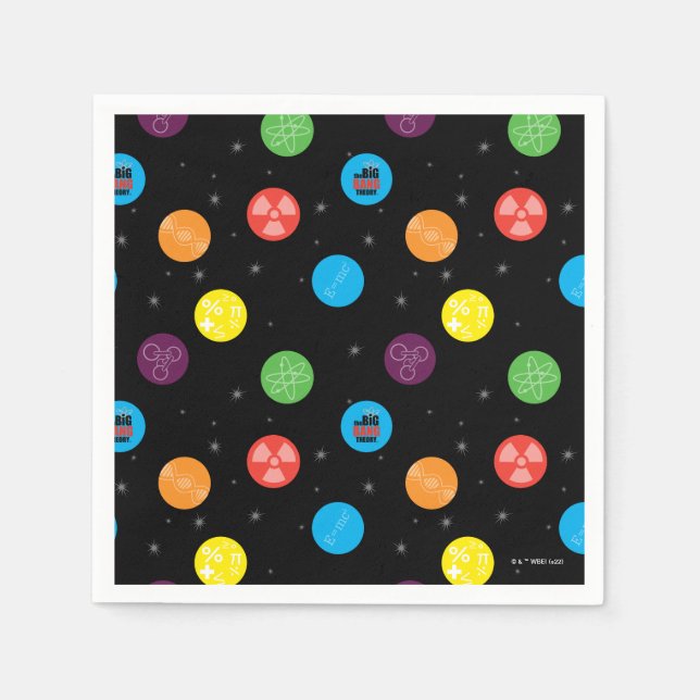 The Big Bang Theory Black Pattern Napkins (Front)