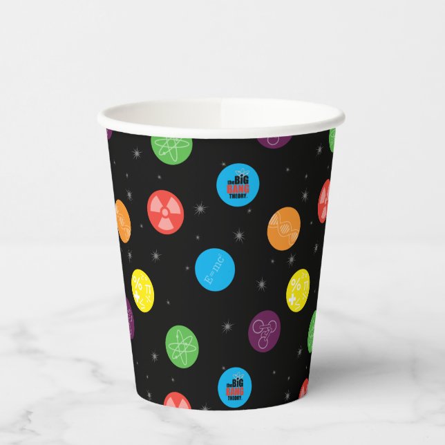 The Big Bang Theory Black Pattern Paper Cups (Left)