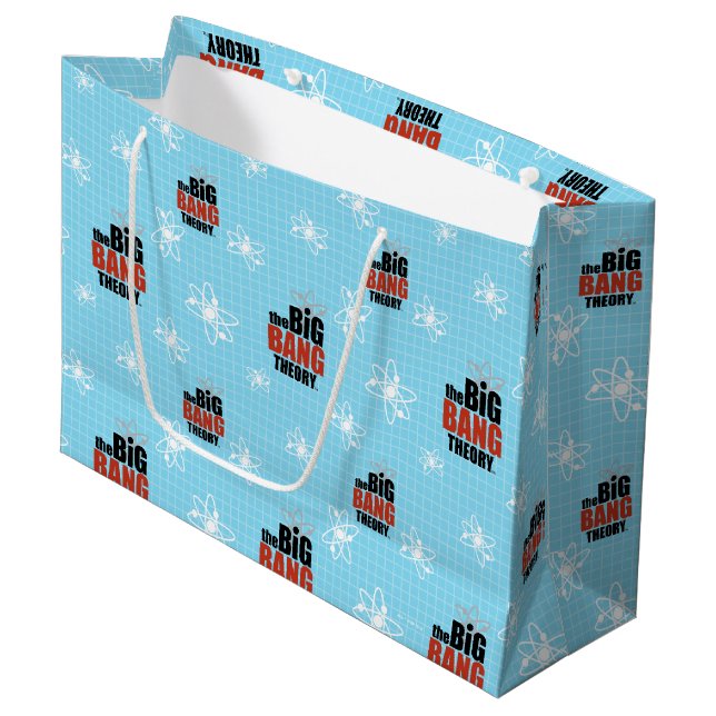The Big Bang Theory Blue Pattern Large Gift Bag (Front Angled)