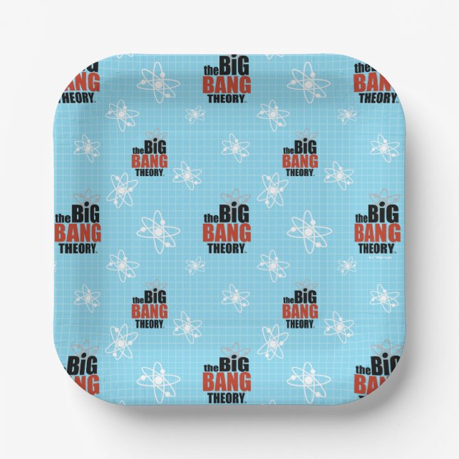 The Big Bang Theory Blue Pattern Paper Plates (Front)