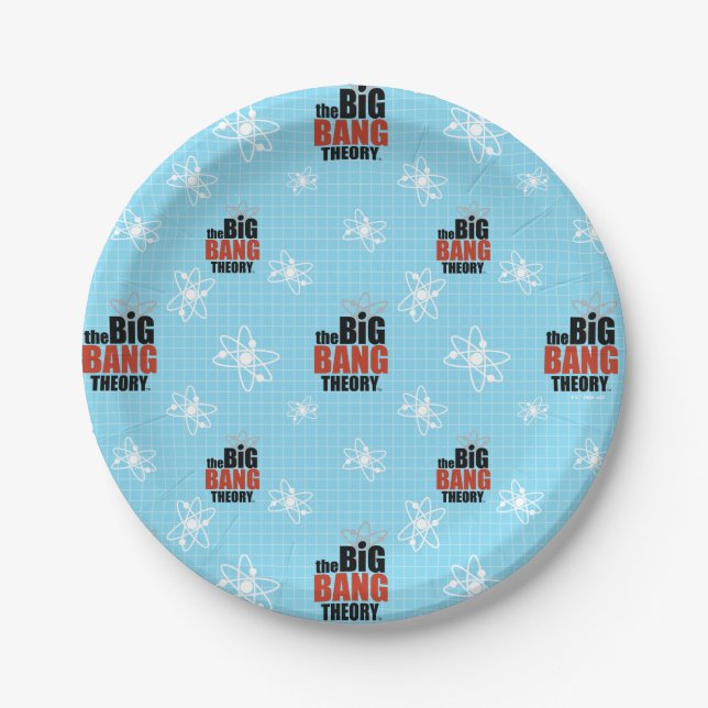 The Big Bang Theory Blue Pattern Paper Plates (Front)