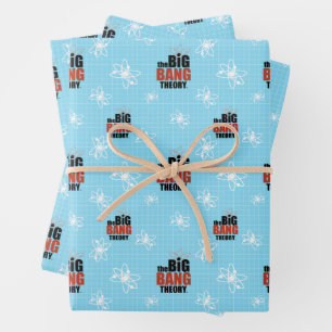 The Big Bang Theory Blue Pattern Wrapping Paper Sheets