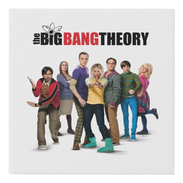 The Big Bang Theory Characters Faux Canvas Print (Front)