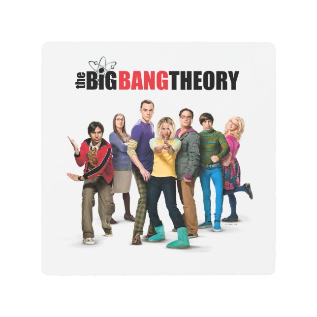 The Big Bang Theory Characters Metal Print (Front)