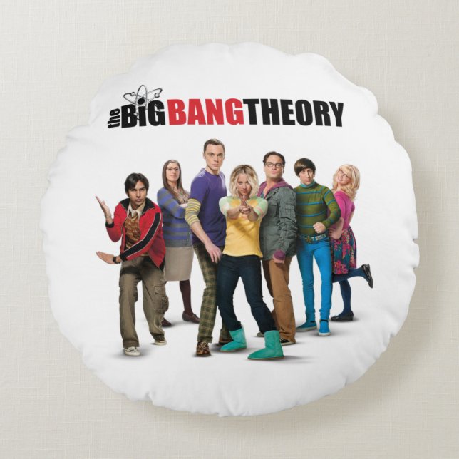 The Big Bang Theory Characters Round Pillow (Front)