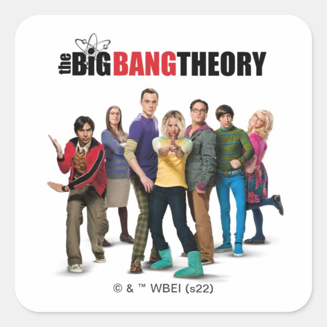 The Big Bang Theory Characters Square Sticker (Front)
