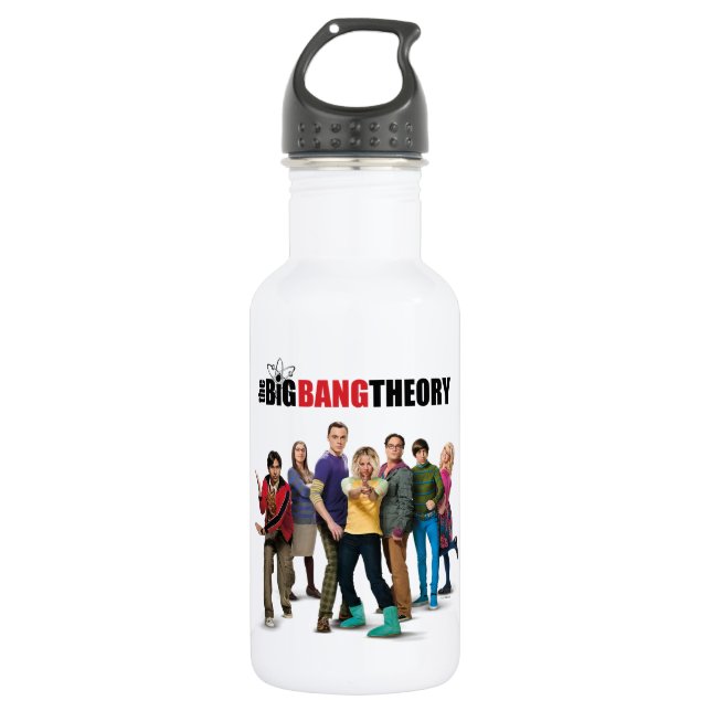 The Big Bang Theory Characters Stainless Steel Water Bottle (Front)