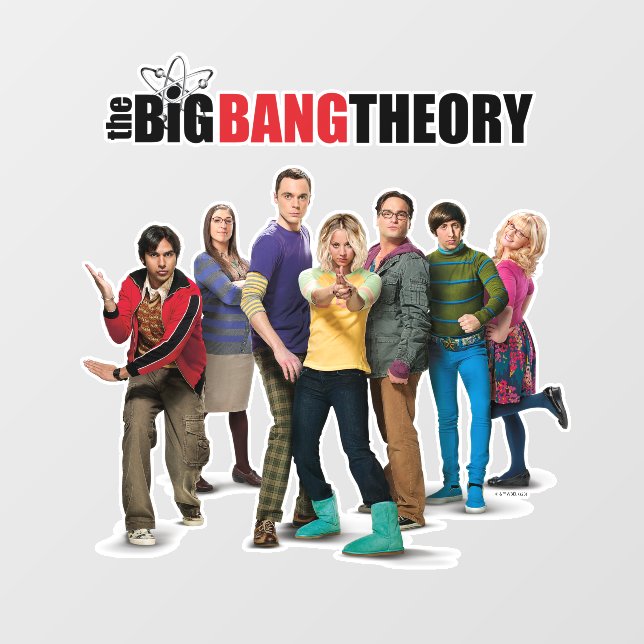 The Big Bang Theory Characters Wall Decal (Front)