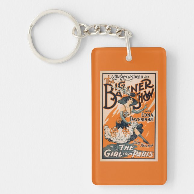 The Big Banner Show "The girl from Paris" Keychain (Front)