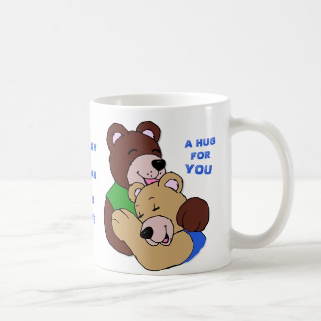 The Big Bear Hug Custom Text Coffee Mug (Right)