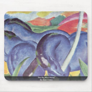 The Big Blue Horse By Marc Franz Mouse Pad