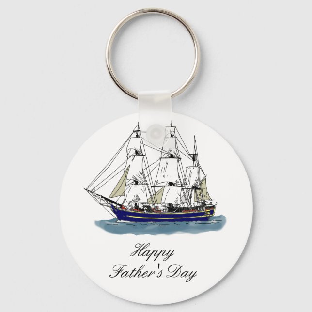 The Big Blue – Tall Ship Keychain (Front)