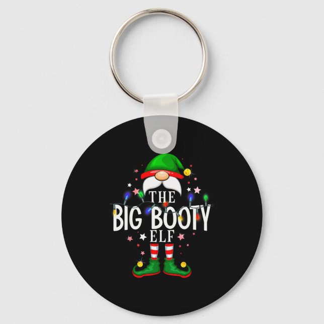 The Big Booty Elf Christmas Family Pajama Party  Keychain (Front)
