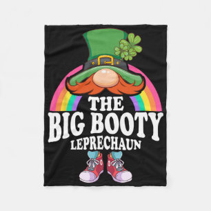 The Big Booty Leprechaun St Patricks Day Costume Fleece Blanket