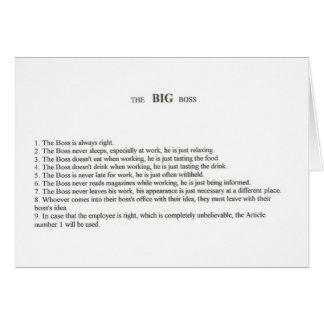 The Big Boss Cards