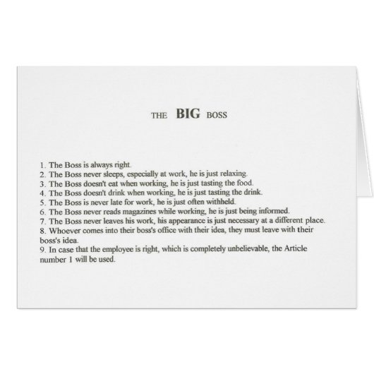The Big Boss Cards (Front Horizontal)