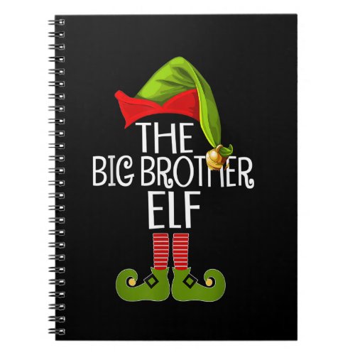 The Big Brother Elf Family Matching Group Funny Ch Notebook