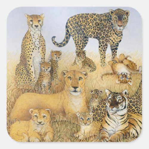 The Big Cats Square Sticker